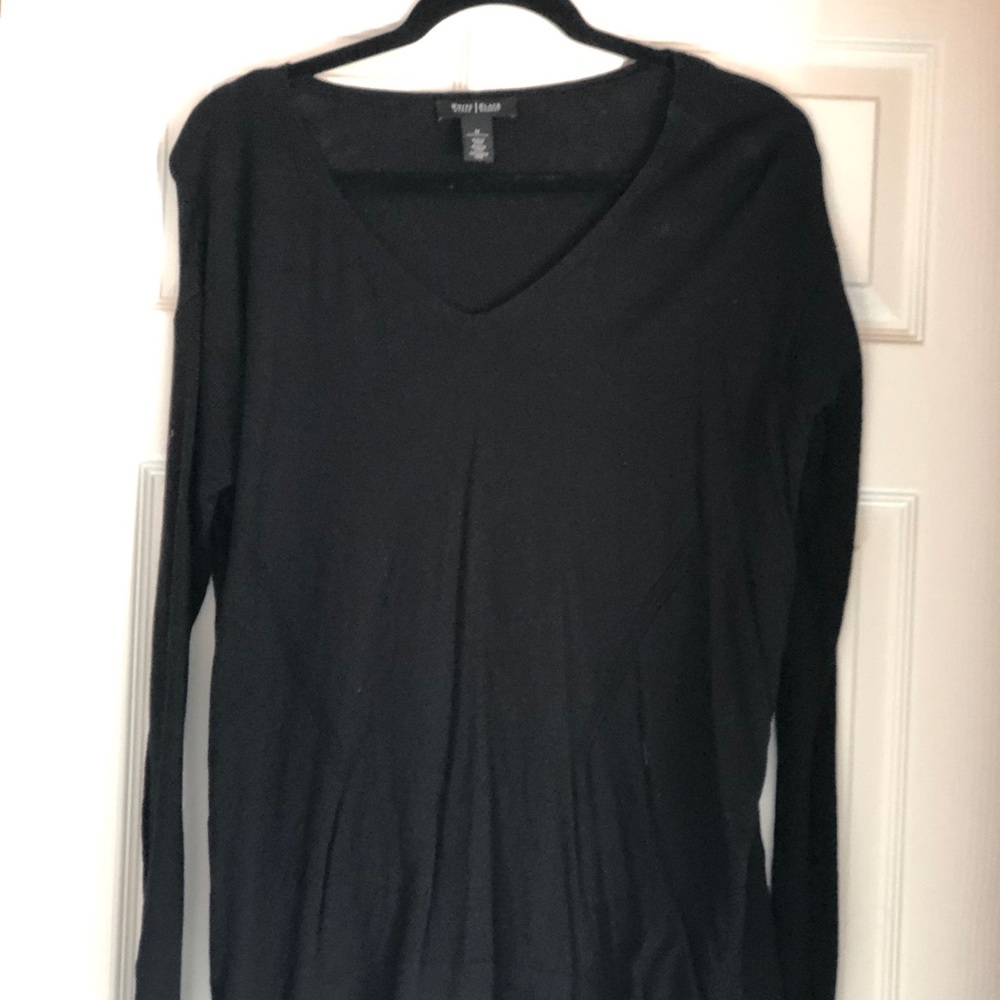 Black V Neck Thinner Sweater
